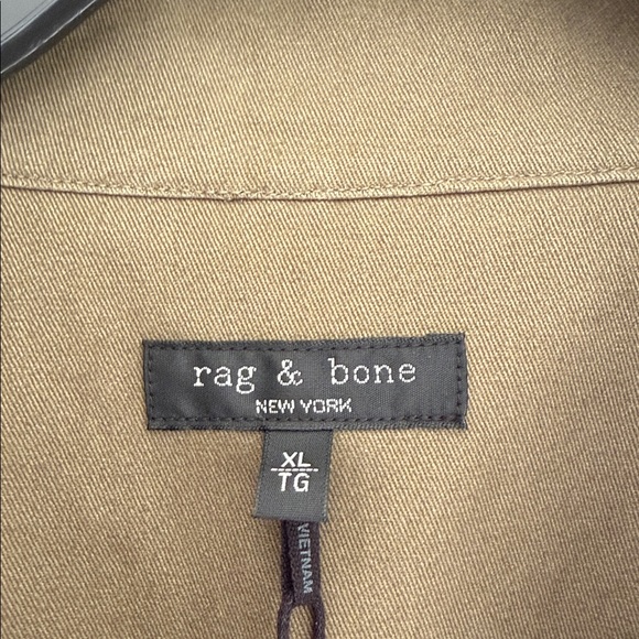 NWT rag & bone Betty Cropped Trench Coat Army Green XL - Picture 12 of 12